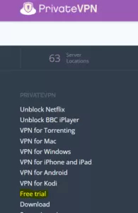 privatevpn get free tria